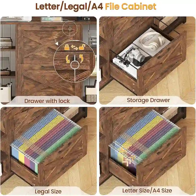 6 Layer File Cabinet Lock Vertical Filing Cabinet Charging Station