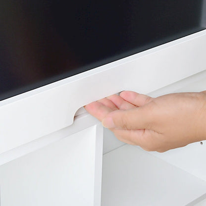 Utopia Alley Collapsible Fold Down Desk Table with Storage Cabinet & Bottom Shelves, Computer Desk With Storage, White