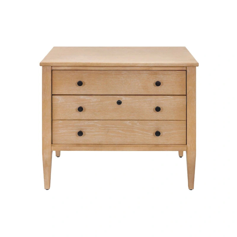 Modern Wood Lateral File, Storage File Drawer, Office File Drawer, Fully Assembled, Light Brown