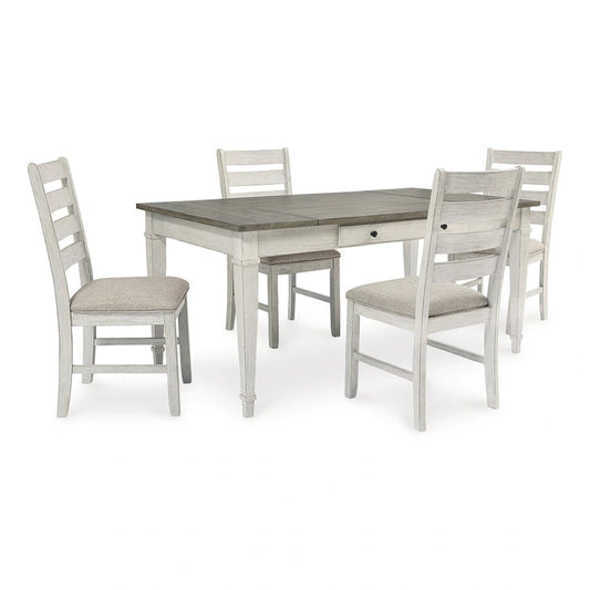 Signature Design by Ashley Skempton White / Light Brown 5-Piece Dining Package