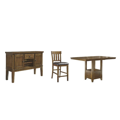 Signature Design by Ashley Ralene Medium Brown 8-Piece Counter Height Dining Package