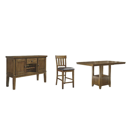 Signature Design by Ashley Ralene Medium Brown 8-Piece Counter Height Dining Package
