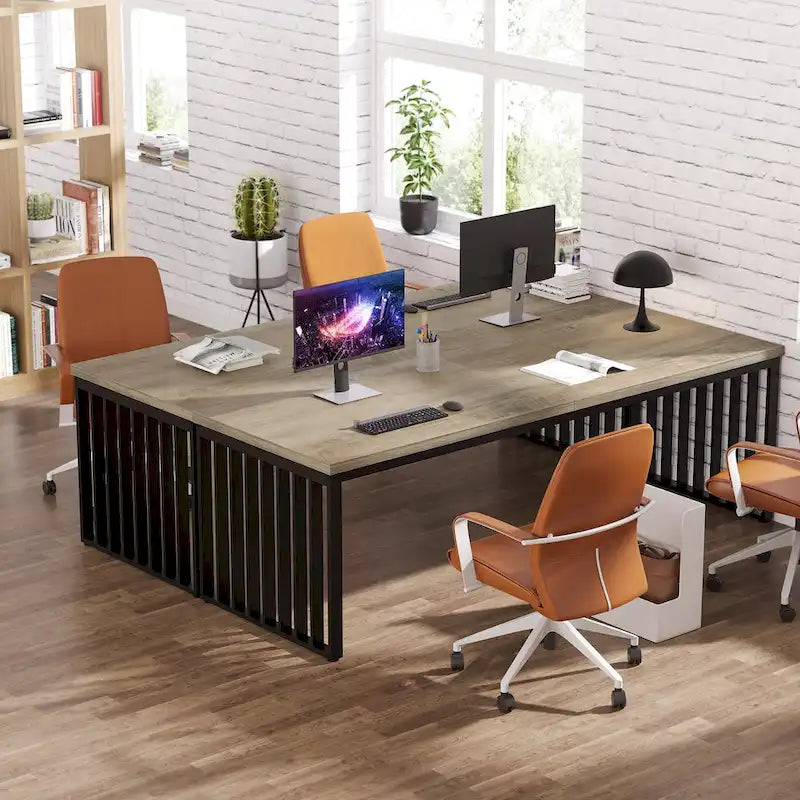 78.74-inch Two Person Computer Desk for Home Office