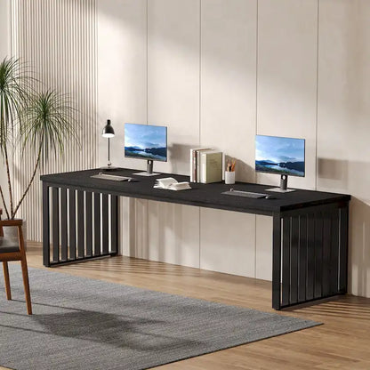 78.7-Inch 2 Person Computer Desk, Wood Writing Executive Desk for Home Office