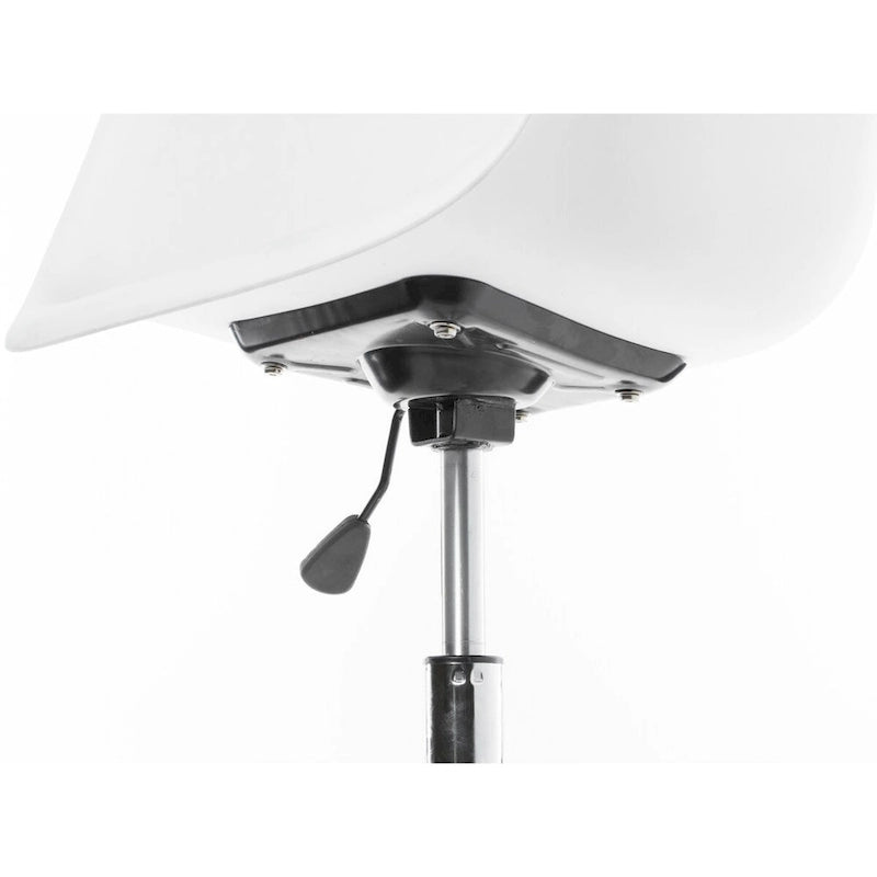 Mid-Century Modern Style Adjustable Swivel Plastic Shell Molded Office Task Chair with Rolling Wheels