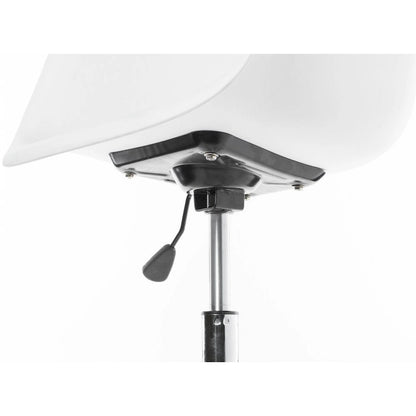 Mid-Century Modern Style Adjustable Swivel Plastic Shell Molded Office Task Chair with Rolling Wheels