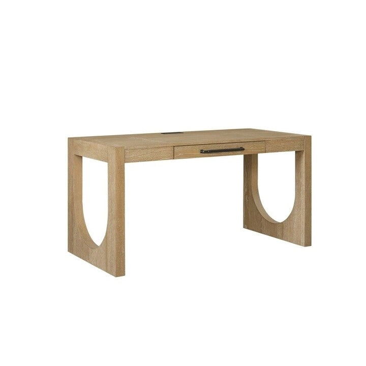 Modern Wood Writing Desk, Office Desk, Storage Desk, Writing Table, Light Brown