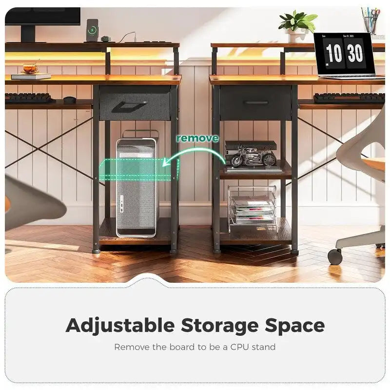 40 Inch Office Desk with Power Outlets