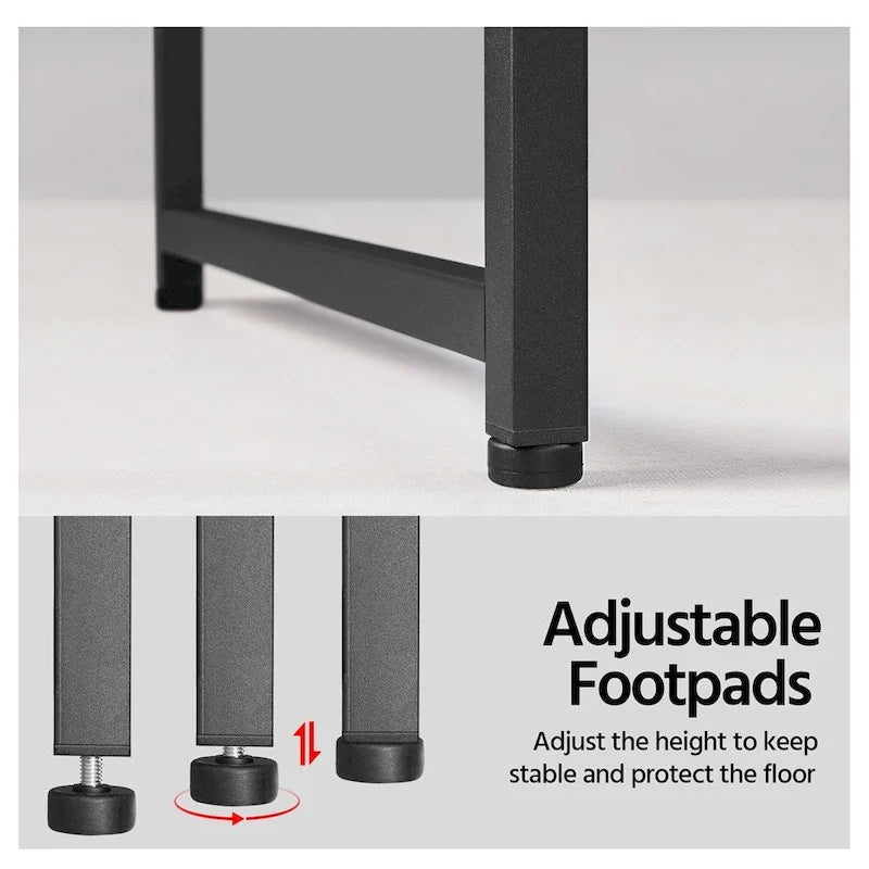 Yaheetech 47.5-inch Home Office Computer Desk with Power Outlet and Elevated Bookshelf