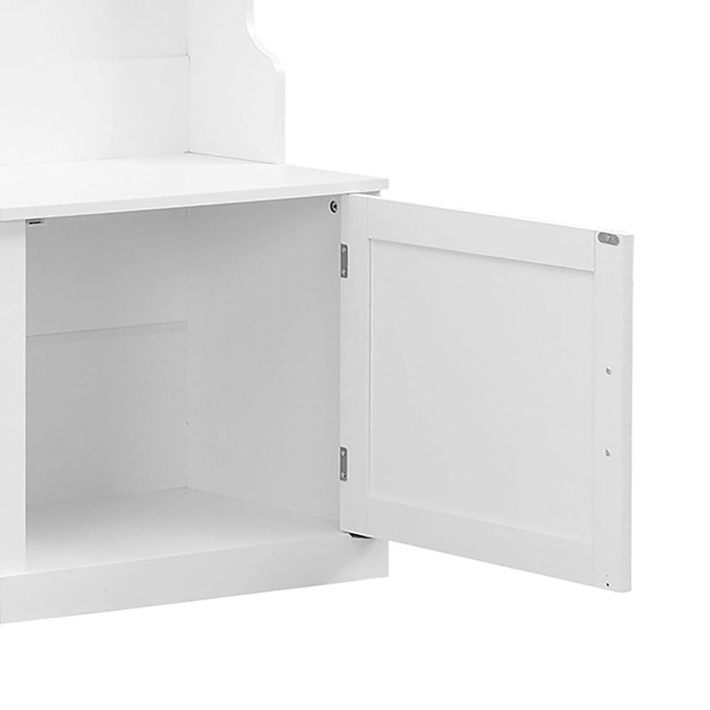 Minimalist 4-In-1 Freestanding Wooden Hall Tree with Multiple Storage Spaces