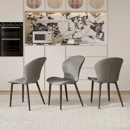 Set of 3/6/9/12 PU Leather Modern Dining Chairs - Comfortable, Easy-to-Clean, Contemporary Design for Kitchen or Dining Room