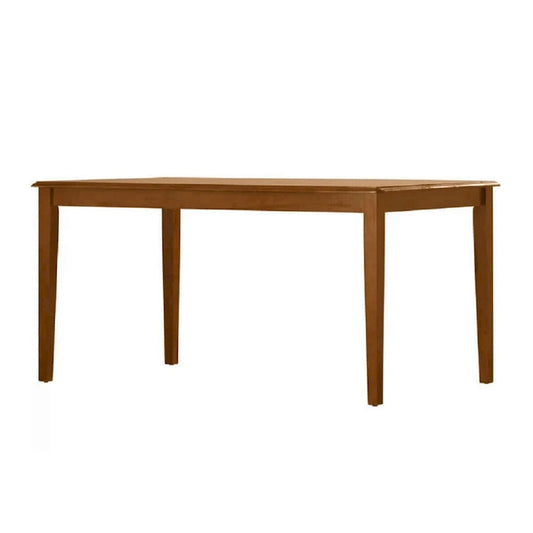 Nova 60 Inch Rectangular Dining Table, Tapered Legs, Rich Walnut Brown