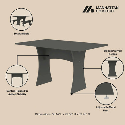 Manhattan Comfort Coney Mid-Century Modern Dining Table