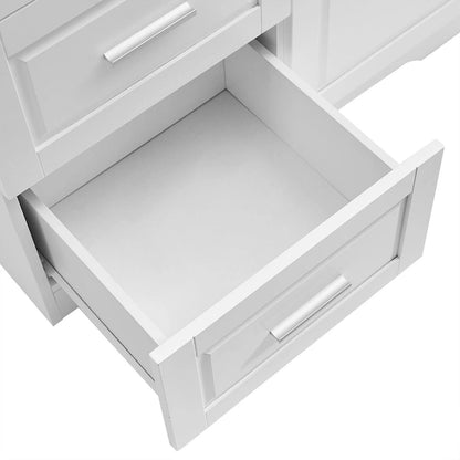 32 in. W x 72 in. H Storage Cabinet with Doors and Three Drawers