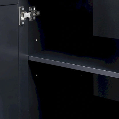 32 in. W x 72 in. H Storage Cabinet with Doors and Three Drawers