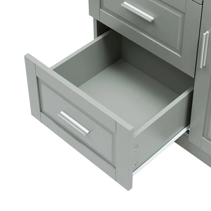 32 in. W x 72 in. H Storage Cabinet with Doors and Three Drawers
