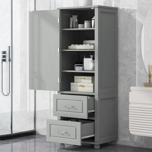 Freestanding Storage Cabinet with Two Drawers