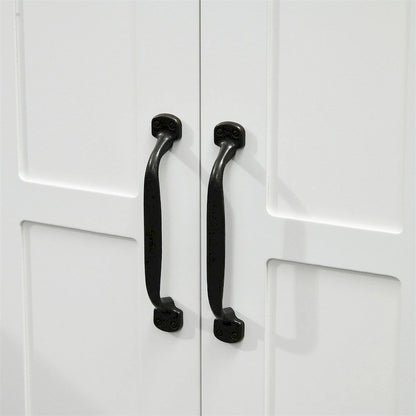 Bathroom Wood Pedestal Sink Cabinet with Adjustable Shelf (No Sink)