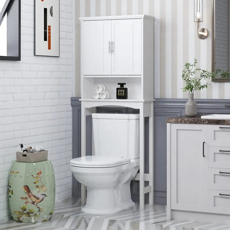 Over The Toilet Storage Cabinet - 9.37D x 23.62W x 62.2H
