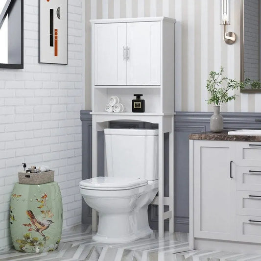 Over The Toilet Storage Cabinet - 9.37D x 23.62W x 62.2H