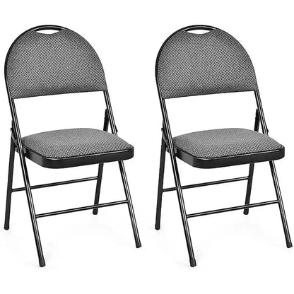 2/4 Pack Folding Chairs Portable Padded Office Kitchen Dining Chairs
