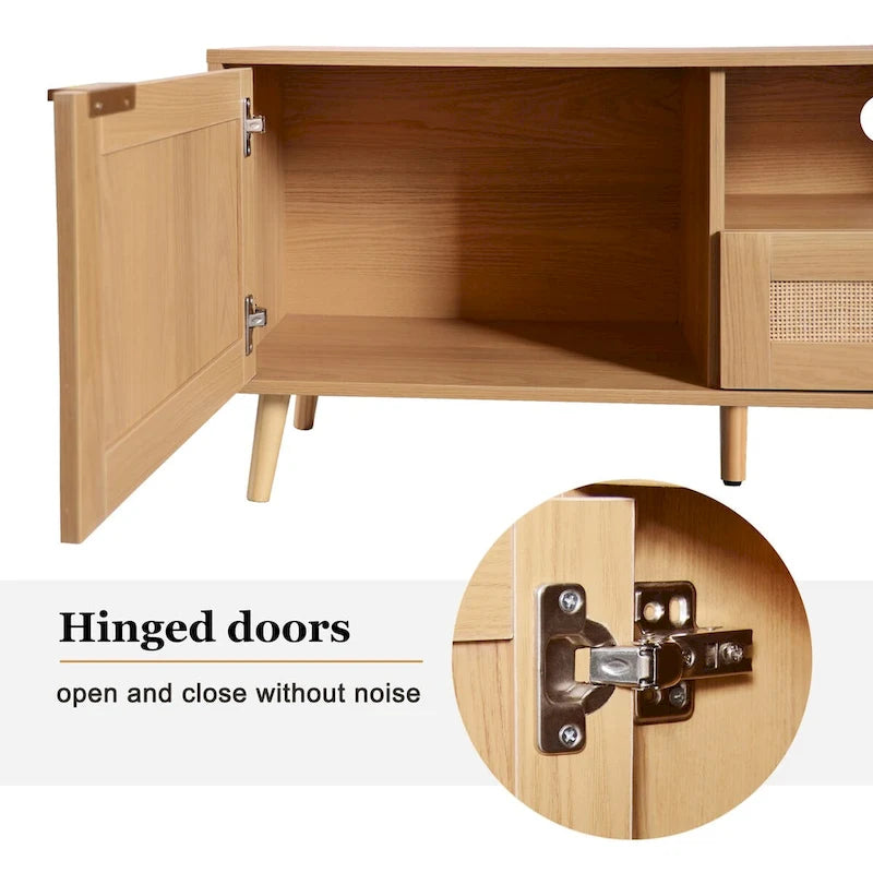 Rattan TV Stand for TVs up to 85