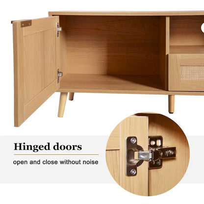 Rattan TV Stand for TVs up to 85