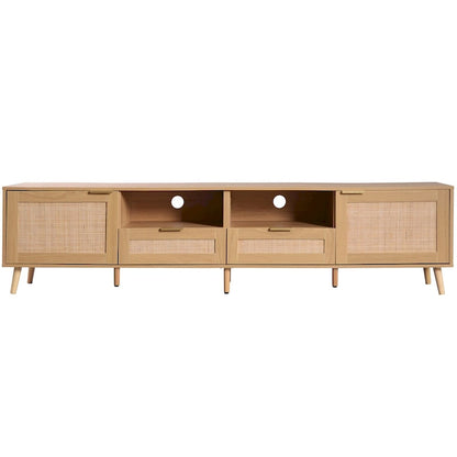 Rattan TV Stand for TVs up to 85
