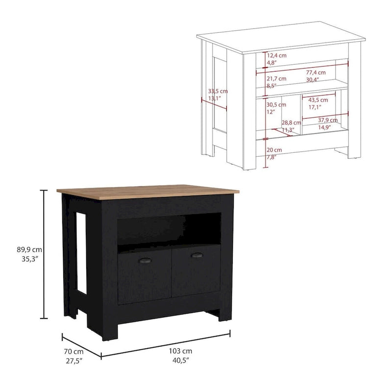Arlet Sideboard Kitchen Island Storage Cabinet