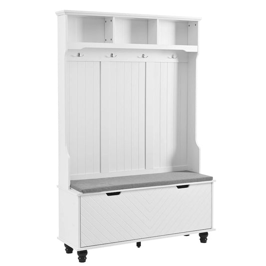 Merax 4-in-1 Entryway Hall Tree with Storage Bench