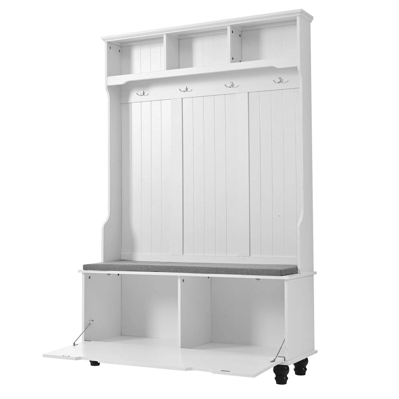 Merax 4-in-1 Entryway Hall Tree with Storage Bench