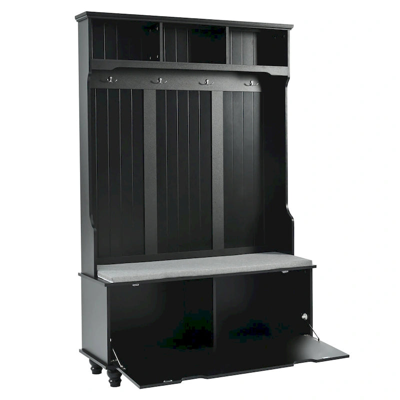 Merax 4-in-1 Entryway Hall Tree with Storage Bench