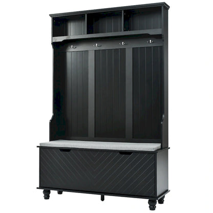 Merax 4-in-1 Entryway Hall Tree with Storage Bench
