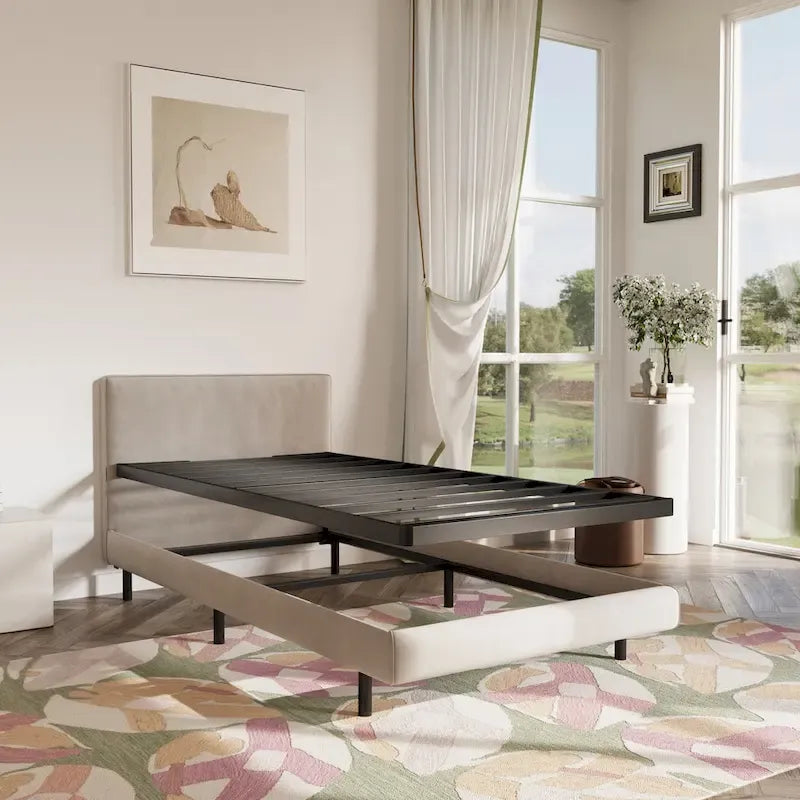 7 Inch Adjustable Steel Bed Frames Heavy Duty