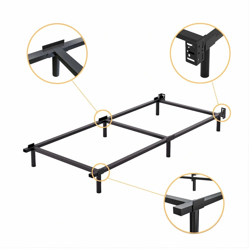7 Inch Adjustable Steel Bed Frames Heavy Duty